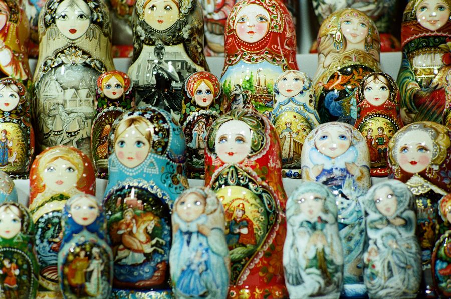 Muñecas Matrioshka tradicionales rusas